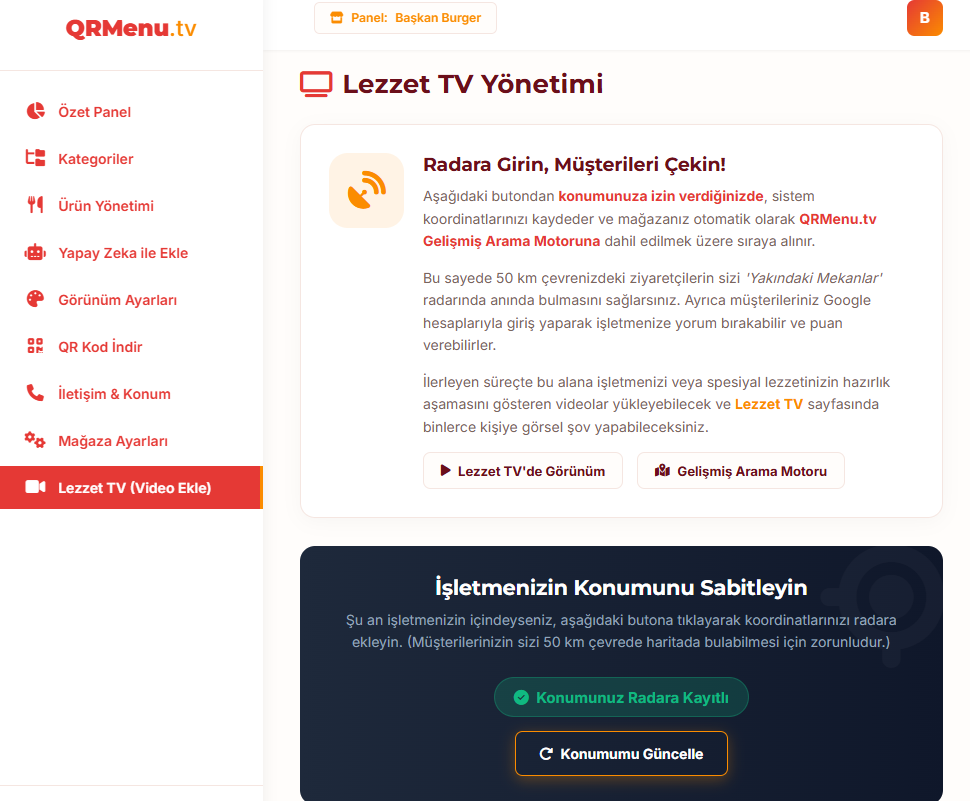 Lezzet TV Görünümü