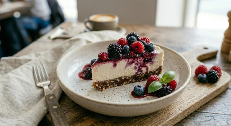 Şekersiz Orman Meyveli Cheesecake